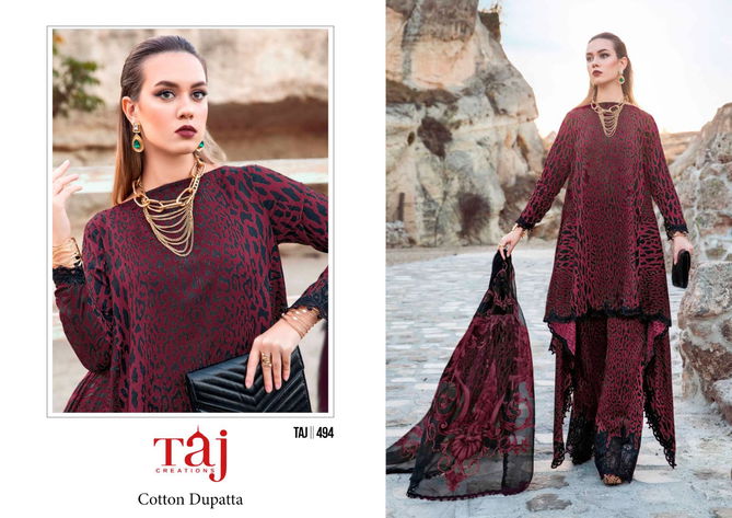 492 To 494 Taj Cotton Pakistani Salwar Suits Wholesale Clothing Suppliers In India
